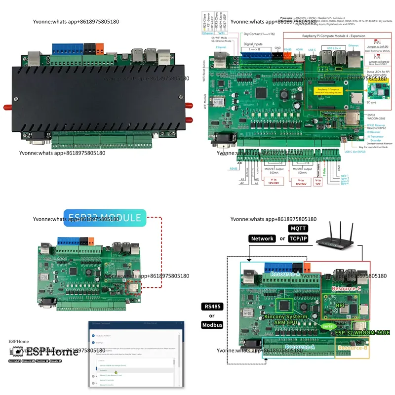 Diy Home Automation Server - Controlador Inteligente KC868-Server Ethernet Wifi RS232