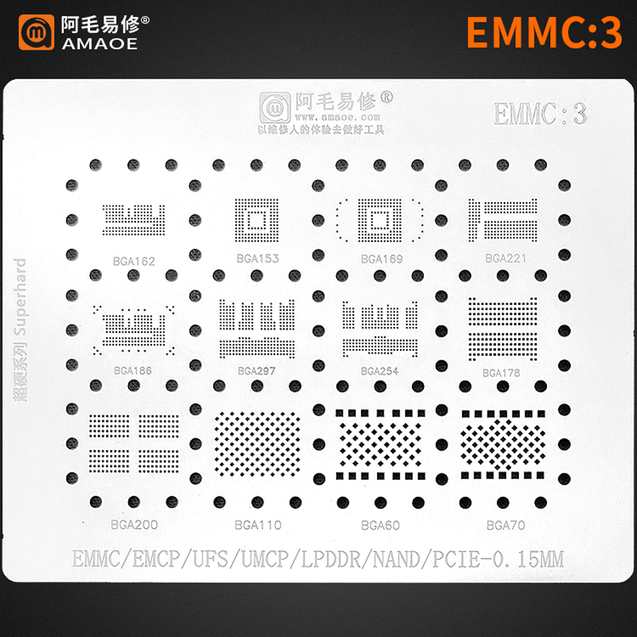Tasmota Flash Tool - Amaoe emmc3 bga estêncil de reballing