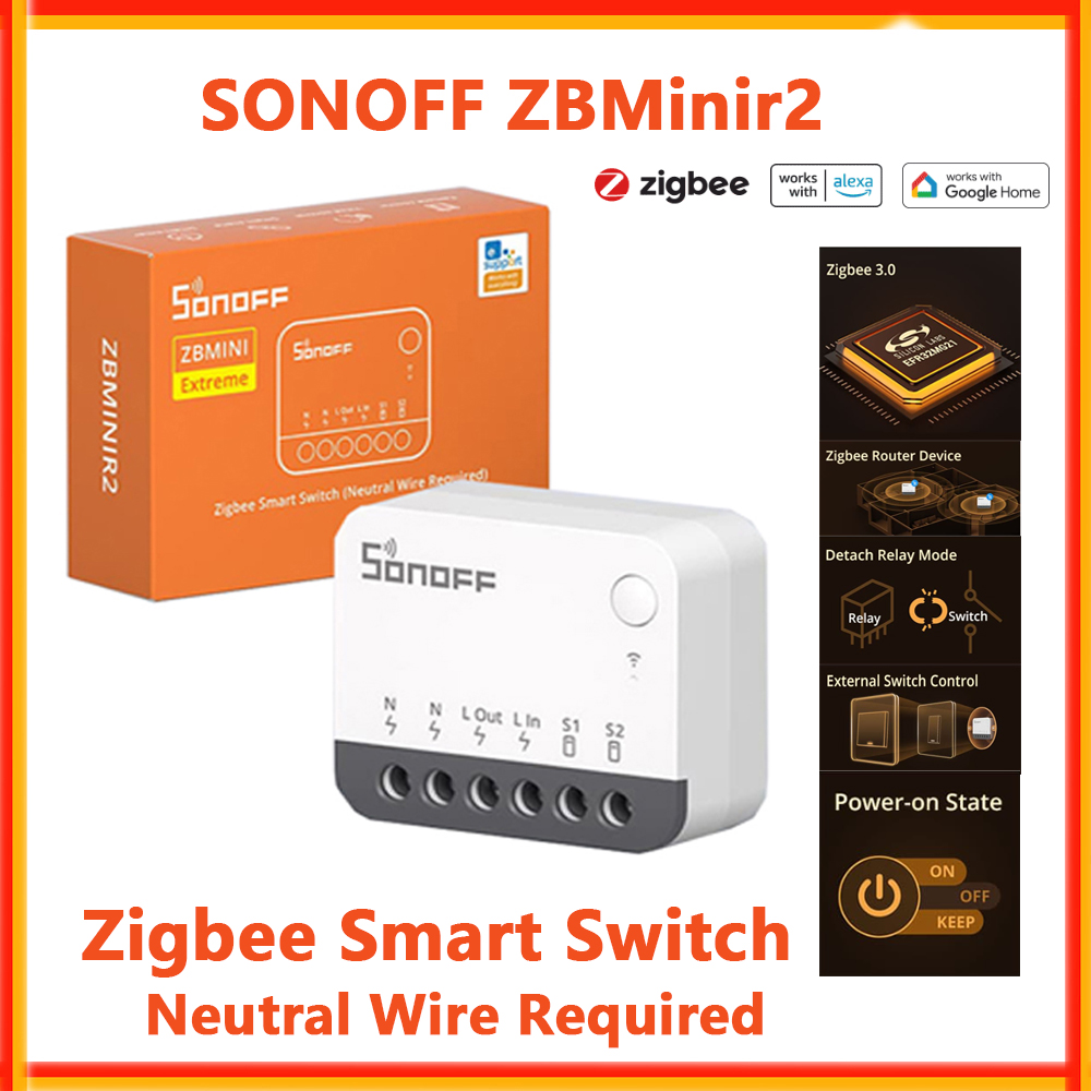 Sonoff Basic Switch - SONOFF ZBMinir2 Interruptor Inteligente Zigbee ZBMini