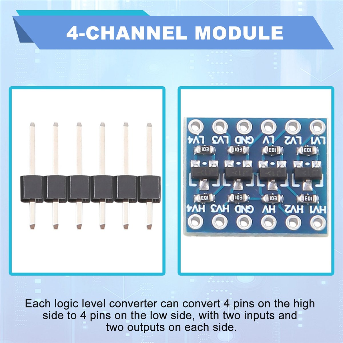 Level Shifter 3.3V - AT42 10 Peças Módulo Conversor de