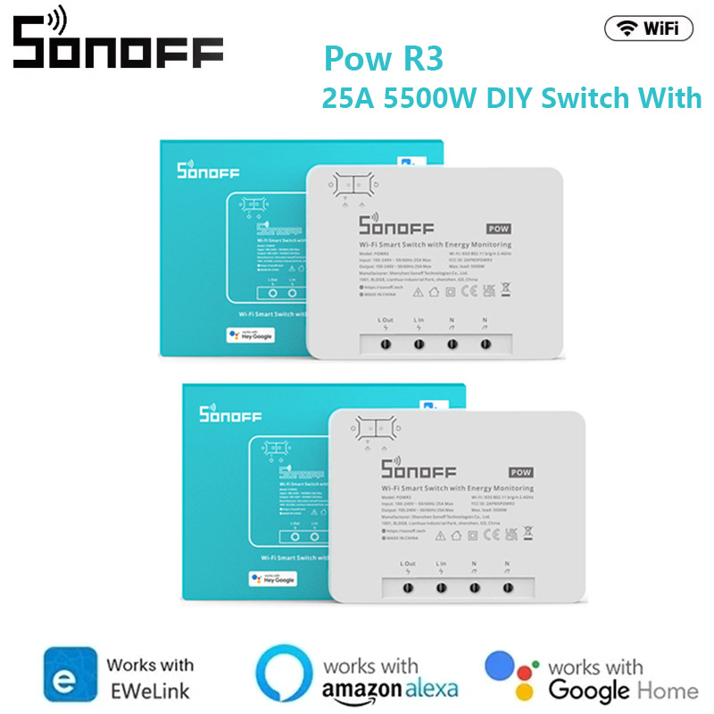 Sonoff Basic Switch - Sonoff power powr3/powr316/powr316d 16a interruptor de