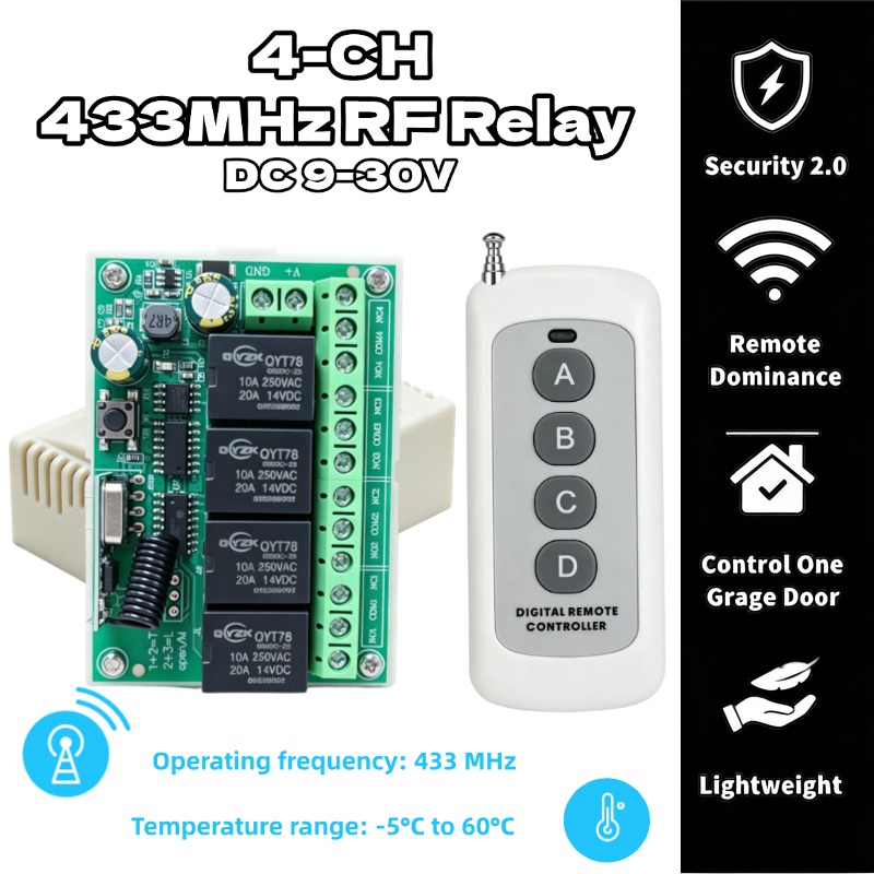 433Mhz Receiver Module - Módulo Receptor de Relé Universal com