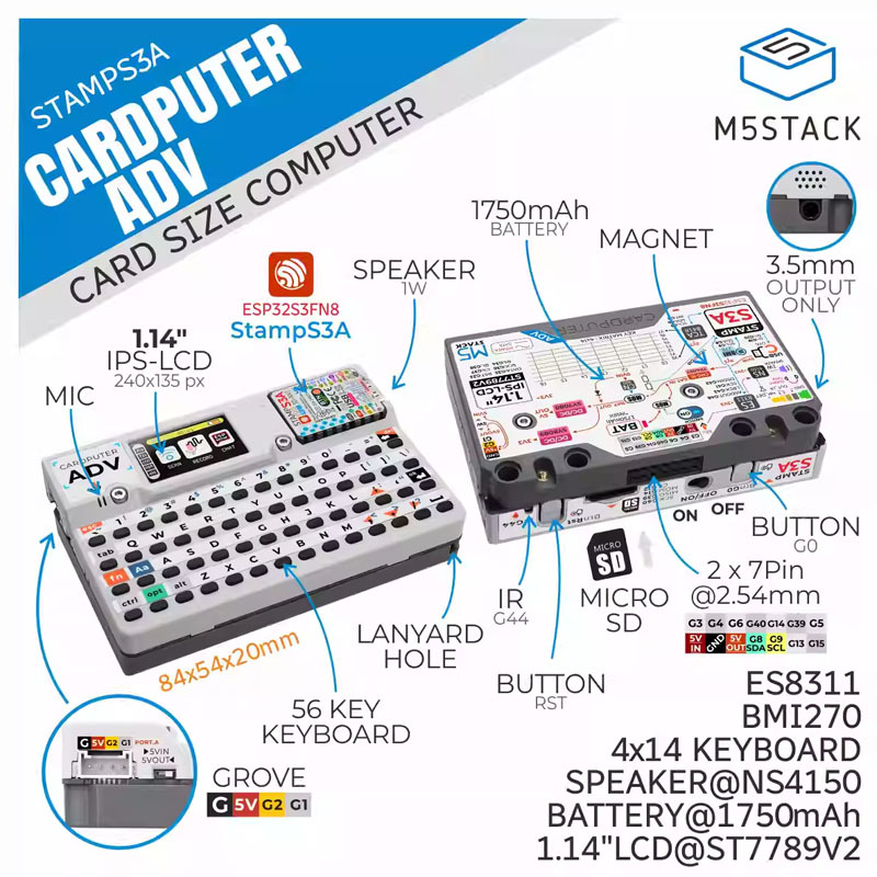 Iot Diy Home Automation - M5Stack Cardputer Adv Computador Programável do