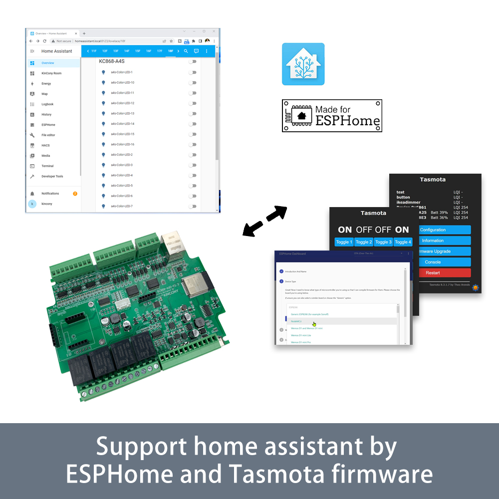 KC868-A4S ESP32 ESPhome Tasmot - Home Automation With Arduino avaliação e preço
