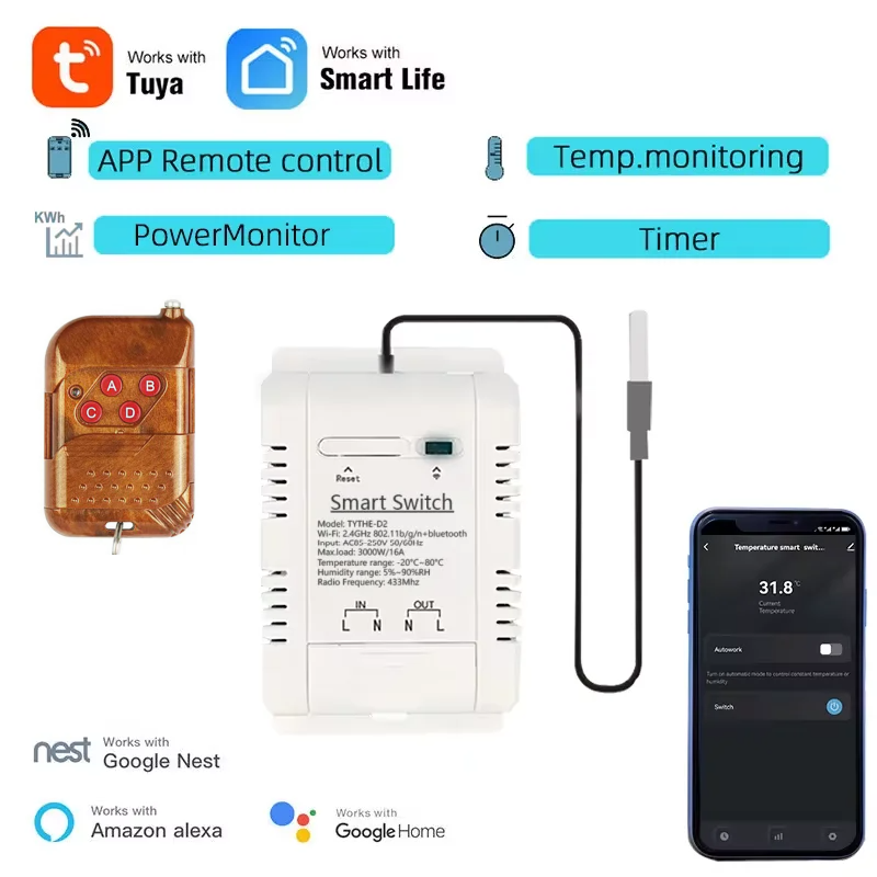 Tuya wifi 16a/20a interruptor  - Sonoff Basic Switch avaliação e preço