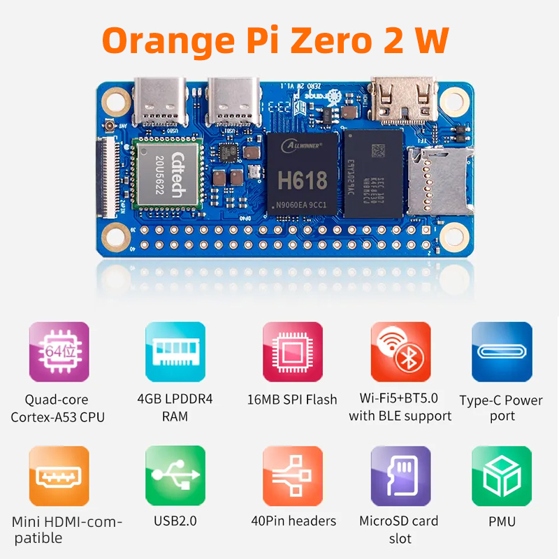 Orange pi zero 2w 4gb 2gb 1.5g - Pi Zero W Board avaliação e preço