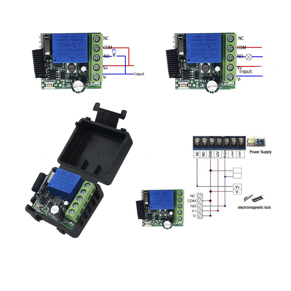 Módulo Receptor de Relé 10A DC - 433Mhz Receiver Module avaliação e preço